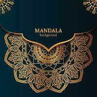 luxe mandala Contexte avec d'or arabesque modèle arabe islamique est style. Ramadan style décoratif mandala. mandala pour imprimer, affiche, couverture, vecteur