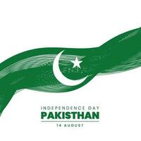 vecteur de conception de la fête de l'indépendance du pakistan