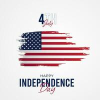 Etats-Unis indépendance journée fête, content 4e de juillet salutation carte vecteur