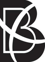 b lettre logo solide style vecteur