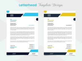 moderne entreprise affaires style en-tête de lettre conception modèle vecteur