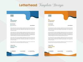 moderne Créatif en-tête de lettre modèle conception pour votre affaires vecteur