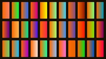 coloré tigre Couleur ombre linéaire pente palette échantillons la toile trousse arrondi rectangles modèle ensemble vecteur