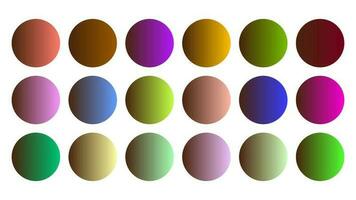 coloré noix de pécan Couleur ombre linéaire pente palette échantillons la toile trousse cercles modèle ensemble vecteur