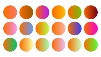 coloré tigre Couleur ombre linéaire pente palette échantillons la toile trousse cercles modèle ensemble vecteur