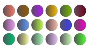 coloré fumée Couleur ombre linéaire pente palette échantillons la toile trousse cercles modèle ensemble vecteur