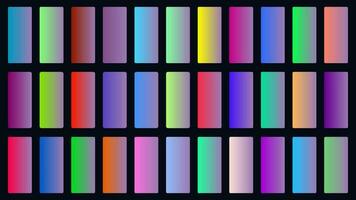 coloré bruyère Couleur ombre linéaire pente palette échantillons la toile trousse arrondi rectangles modèle ensemble vecteur