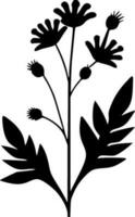 naissance fleur, noir et blanc vecteur illustration