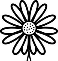 Marguerite - minimaliste et plat logo - vecteur illustration