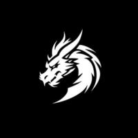 dragon, noir et blanc vecteur illustration