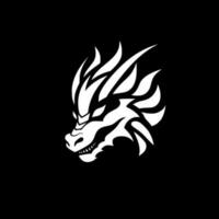 dragon, noir et blanc vecteur illustration