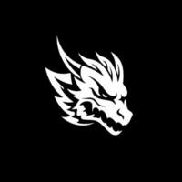 dragon - minimaliste et plat logo - vecteur illustration