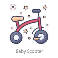 conception de scooter de bébé vecteur