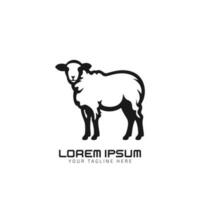 noir mouton logo vecteur icône conception modèle