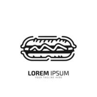 Hot-dog logo vecteur icône illustration isolé sur blanc Contexte