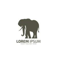 l'éléphant logo icône l'éléphant silhouette l'éléphant isolé vecteur illustration