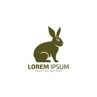 lapin logo silhouette vecteur icône illustration