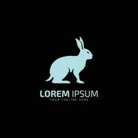 silhouette de Pâques lapins logo, lapin logo vecteur icône isolé silhouette.