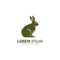 silhouette de Pâques lapins logo, lapin logo vecteur icône conception isolé silhouette sur blanc Contexte.