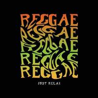 typographie d'illustration de reggae. parfait pour la conception de t-shirt vecteur
