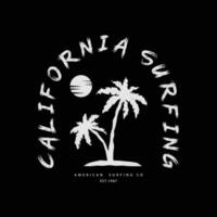 typographie d'illustration californienne. parfait pour la conception de t-shirt vecteur