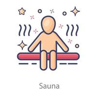 service de sauna spa vecteur