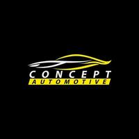 logo de voiture en vecteur de modèle de conception graphique simple ligne