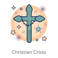 symbole de croix christique vecteur