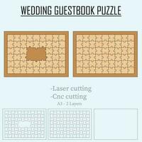 mariage livre d'or puzzle vecteur