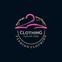 Vêtements et mode logo conception cintre concept, Créatif Facile mode magasin affaires mode vecteur