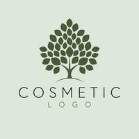 cosmétique logo vecteur logo conception. géométrique arbre logotype. abstrait la nature logo modèle.