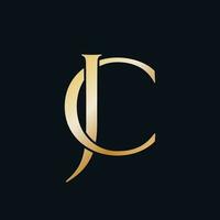 jc initiales monogramme conception. logo conception de des lettres j et c. vecteur