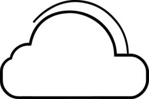 nuage icône contour signe des nuages dessiner noir ligne symbole graphique conception temps prévoir griffonnage style vecteur illustration