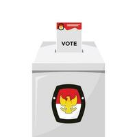 indonésien présidentiel élection voter boîte illustration vecteur