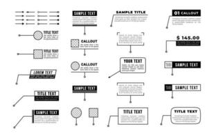 numérique légendes titres. faire appel à bar Étiquettes, information appel boîte bars et moderne numérique Info des boites disposition modèles vecteur illustration ensemble