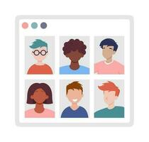 diverse avatars, différent Masculin femelle et non le sexe identité avatar avec divers peau couleurs vecteur illustration ensemble. sans visage style.