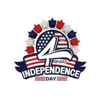 content indépendance jour, Etats-Unis, 4 e de juillet. vecteur illustration.