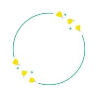 vert cercle floral couronne Cadre vecteur illustration