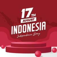 vecteur Indonésie indépendance journée dirgahayu kemerdekaan modèle