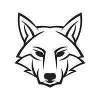 Loup visage vecteur illustration, parfait pour marque logo et e sport équipe logo conception