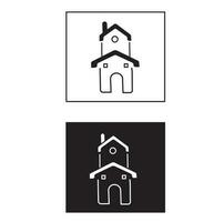 vecteur illustration de esthétique maison conception avec deux les types et noir et blanc couleurs. adapté pour logos, Icônes, sites Internet, notions, T-shirt conceptions, affiches, promotions, propriété, autocollants.