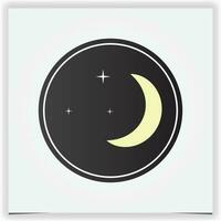 lune et étoile icône isolé sur blanc Contexte nuit icône illustration prime conception vecteur eps10
