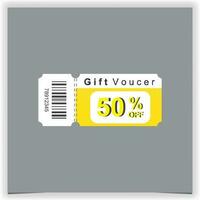 cadeau bon modèle isolé sur gris Contexte remise coupon 50 de promotion vente prime illustration modèle vecteur eps dix