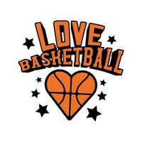 l'amour basketball citation conception vecteur