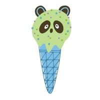 vecteur des illustrations de mignonne animaux la glace crème Panda.