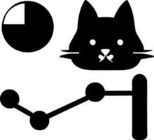 chat ligne icône, contour vecteur signe,