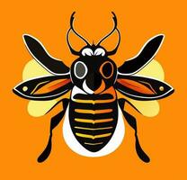 insecte dessin animé logo vecteur