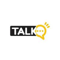 parler, dialogue app dialogue bulle logo icône modèle vecteur