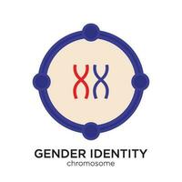 le sexe identité. chromosome vecteur type icône