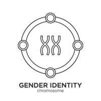 le sexe identité. chromosome vecteur type icône